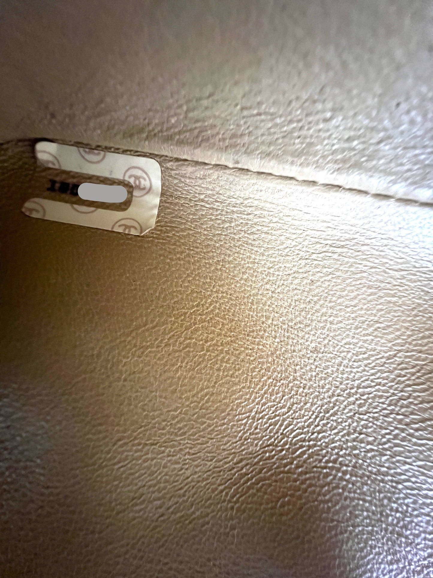 Vintage Mini Flap in Beige Lambskin 1989-1991