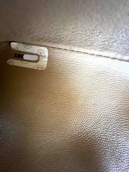 Vintage Mini Flap in Beige Lambskin 1989-1991