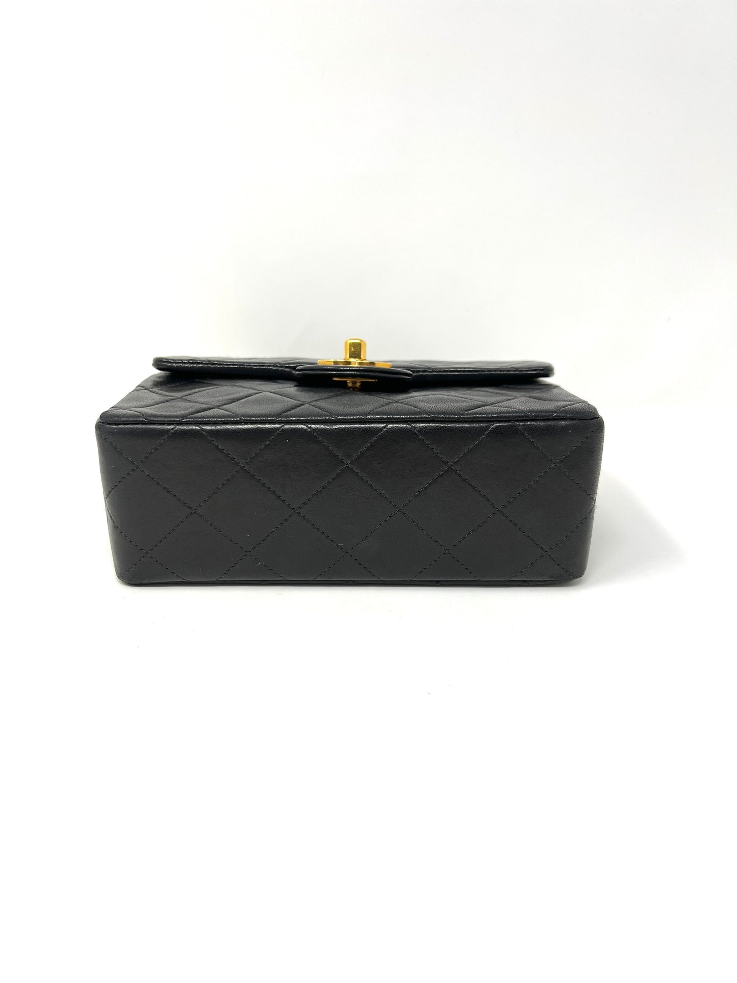 Mini Flap in Black Lambskin