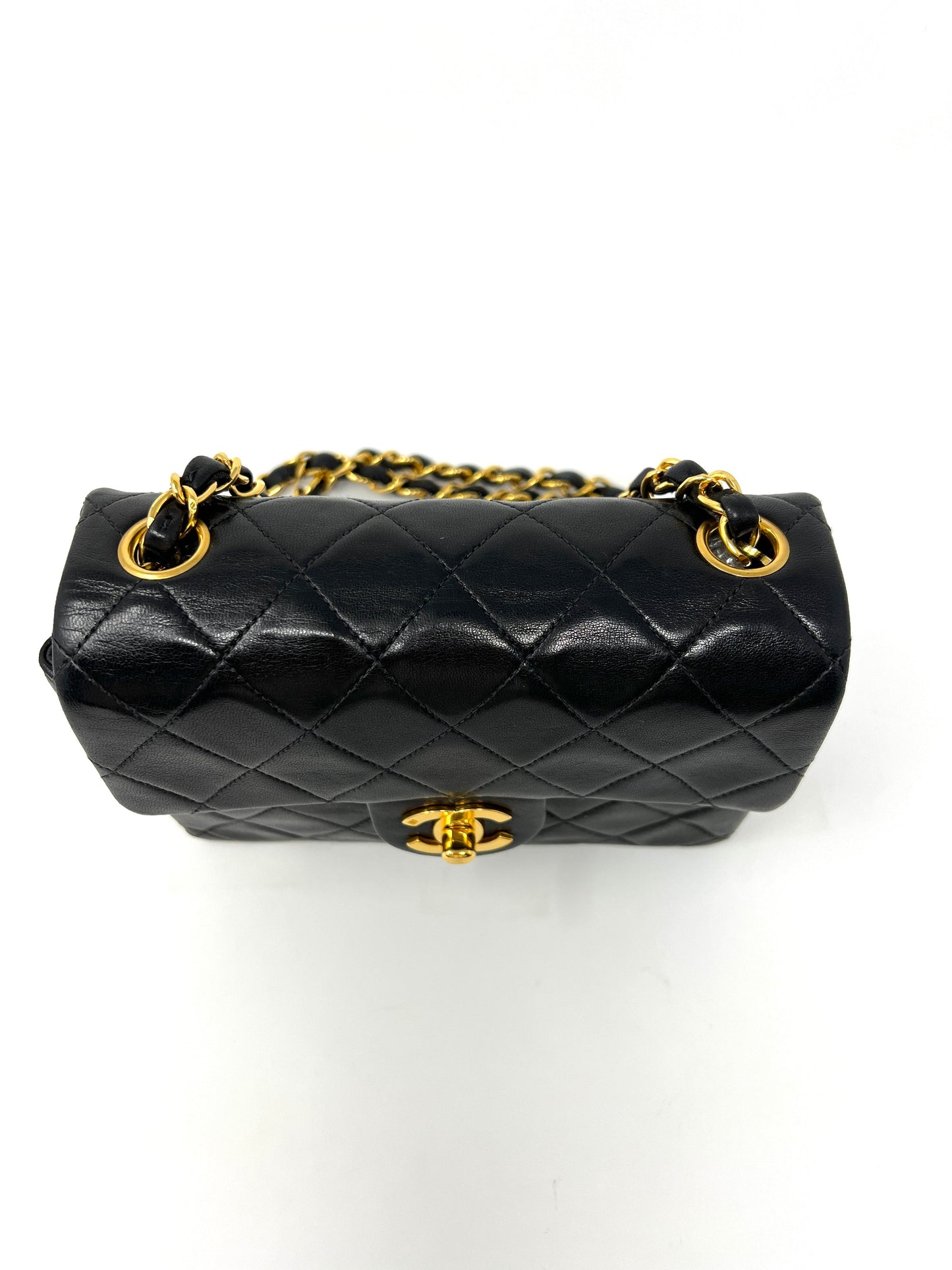 Mini Flap in Black Lambskin