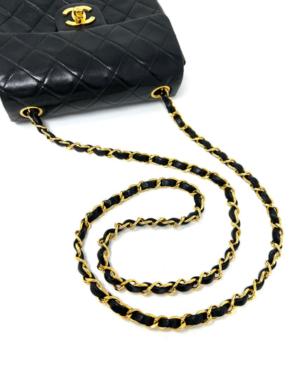 Mini Flap in Black Lambskin