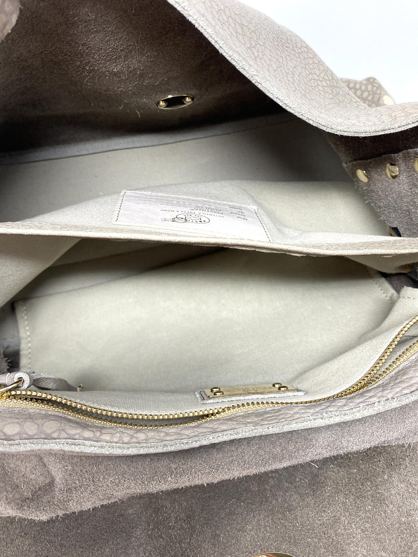 ZANELLATO POSTINA MEDIUM "ELEPHANT" IN TAUPE/BEIGE