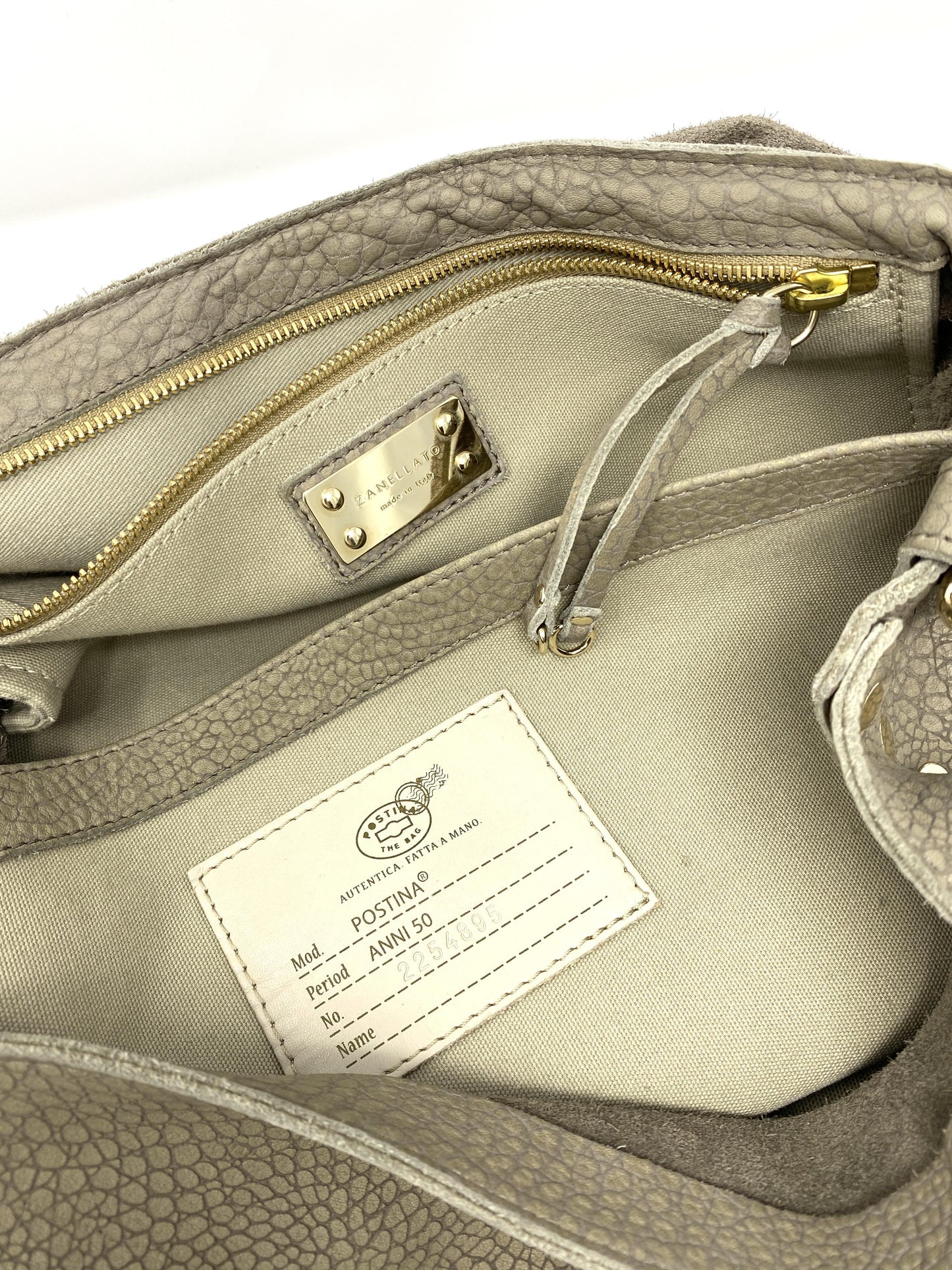 ZANELLATO POSTINA MEDIUM "ELEPHANT" IN TAUPE/BEIGE