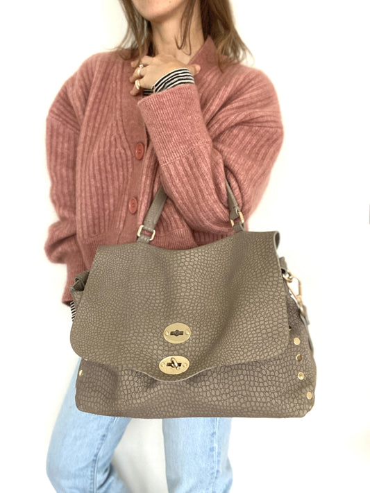 ZANELLATO POSTINA MEDIUM "ELEPHANT" IN TAUPE/BEIGE