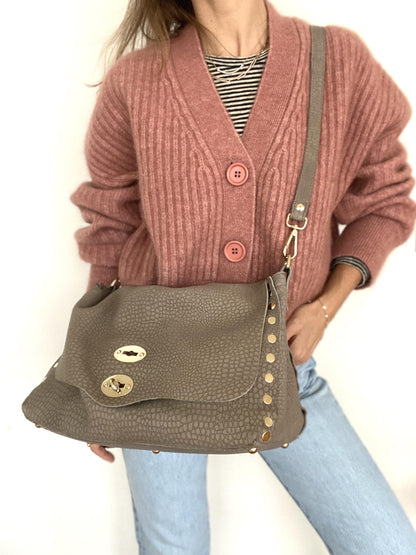 ZANELLATO POSTINA MEDIUM "ELEPHANT" IN TAUPE/BEIGE