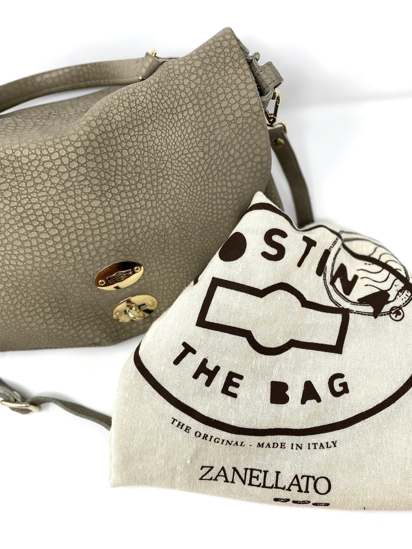 ZANELLATO POSTINA MEDIUM "ELEPHANT" IN TAUPE/BEIGE