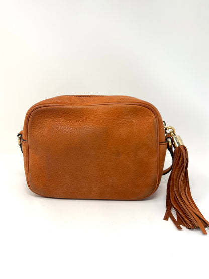 SUEDE DISCO SOHO BAG IN RUST