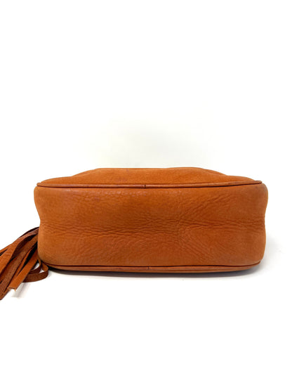 SUEDE DISCO SOHO BAG IN RUST