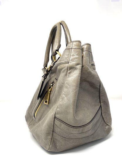VITELLO SHINE GLAZED TOTE BAG IN CRETA