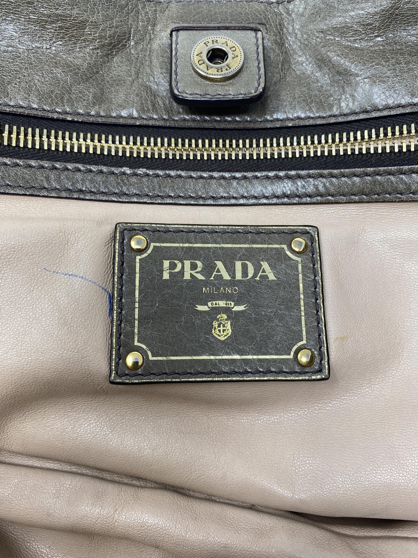 VITELLO SHINE GLAZED TOTE BAG IN CRETA