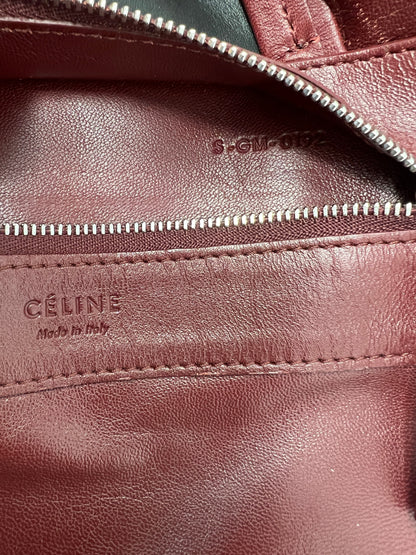 Burgundy Cabas Vertical Leather Tote