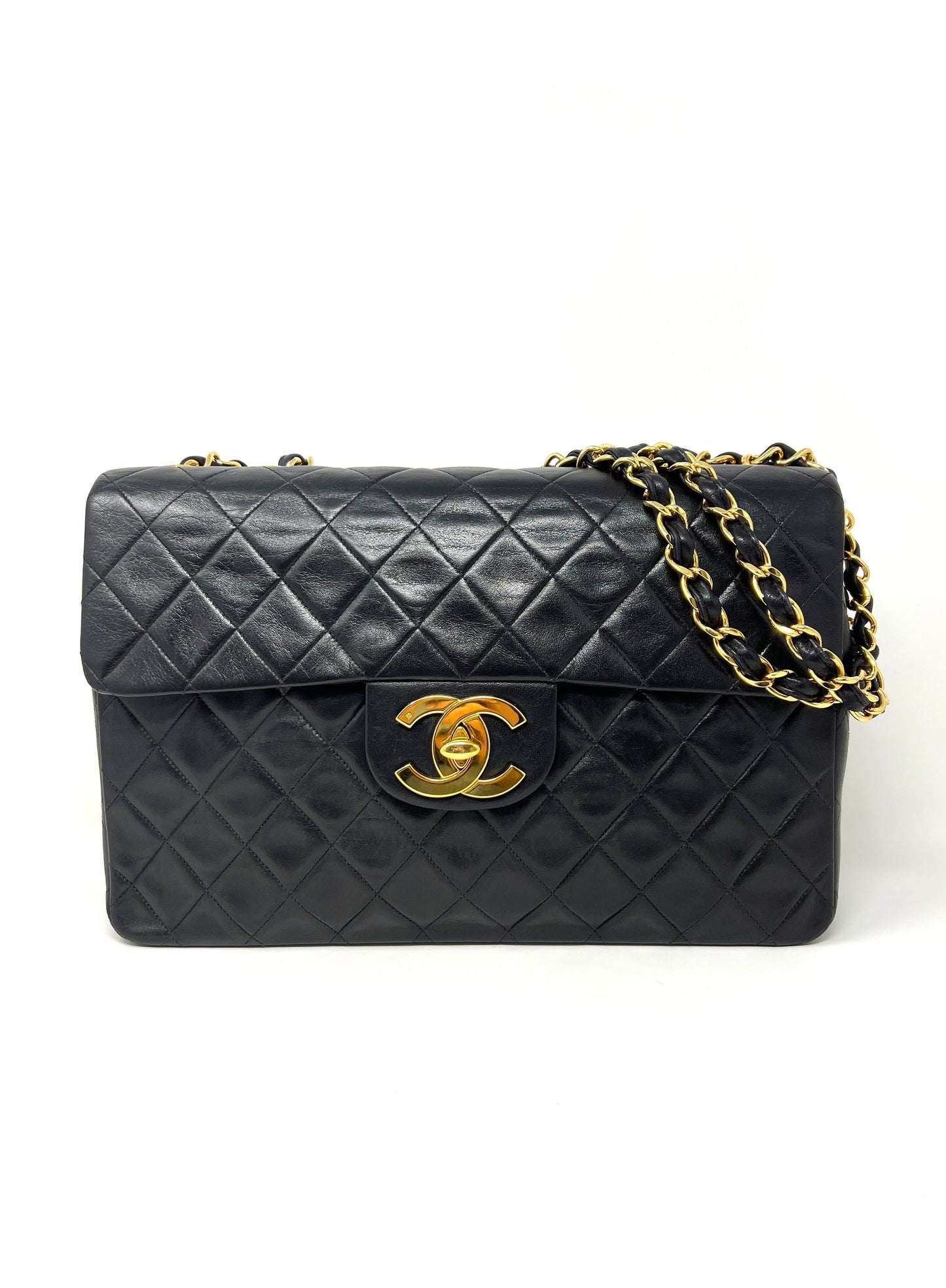 Maxi Single Flap Bag Black