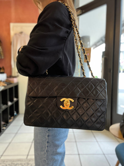 Maxi Single Flap Bag Black
