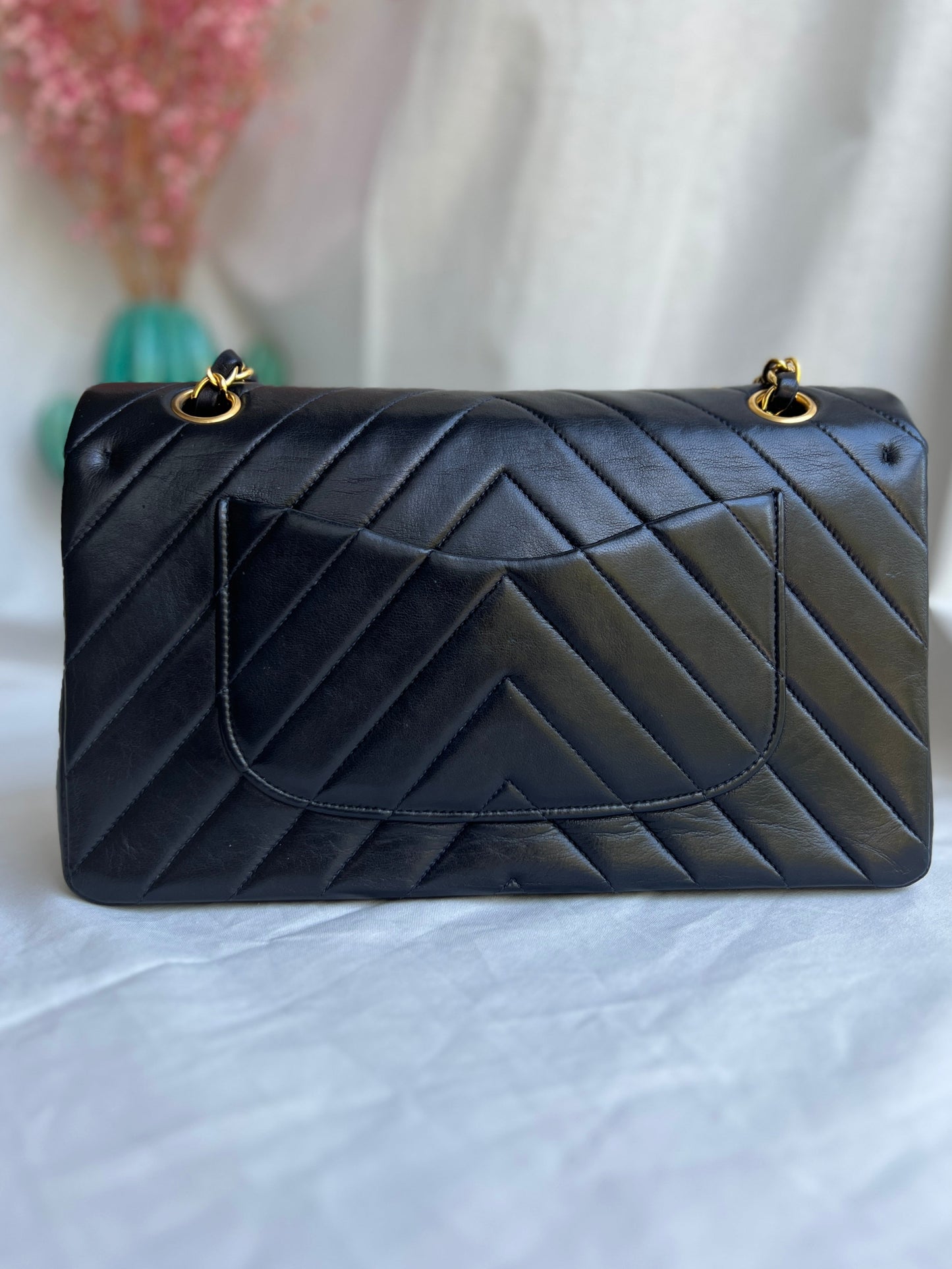 Navy Chevron Medium Double Flap (1994-1996)