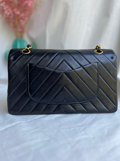 Navy Chevron Medium Double Flap (1994-1996)