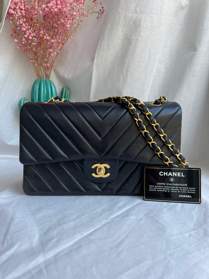 Navy Chevron Medium Double Flap (1994-1996)