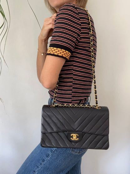 Navy Chevron Medium Double Flap (1994-1996)