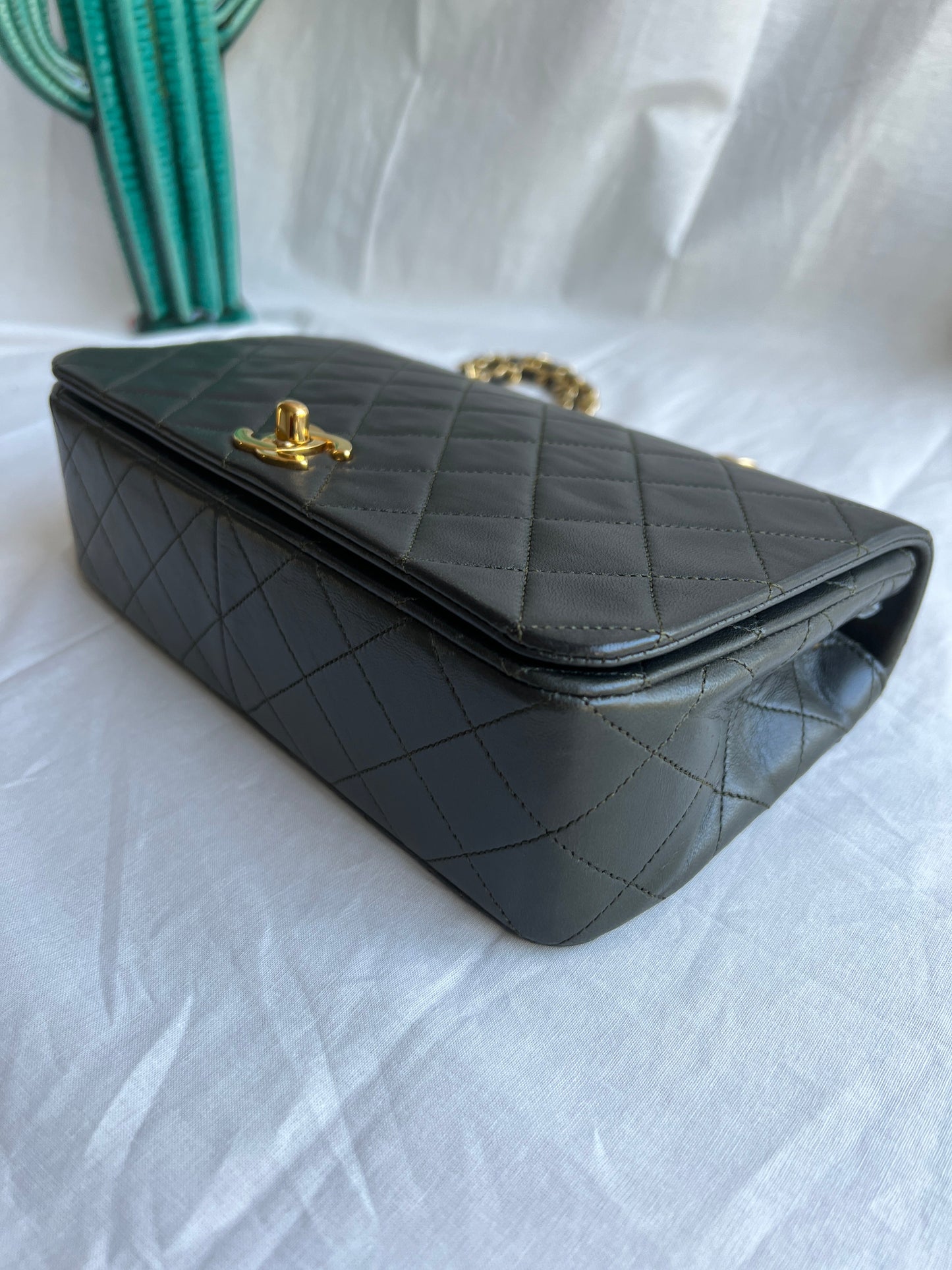 Classic Full Flap Bag in khaki green