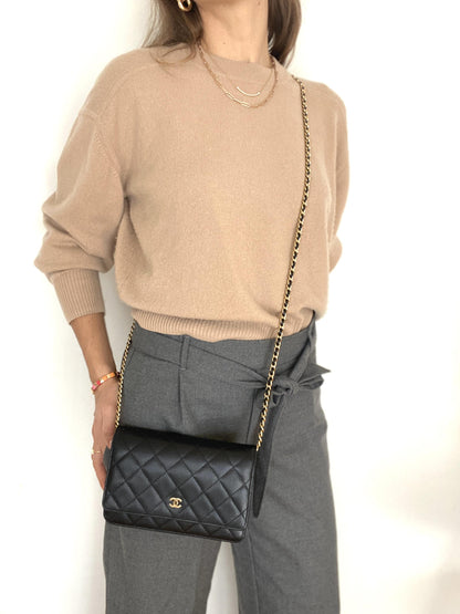 Chanel Wallet on Chain Black Caviar Leather