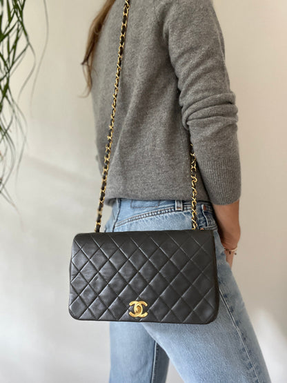 Classic Full Flap Bag in khaki green