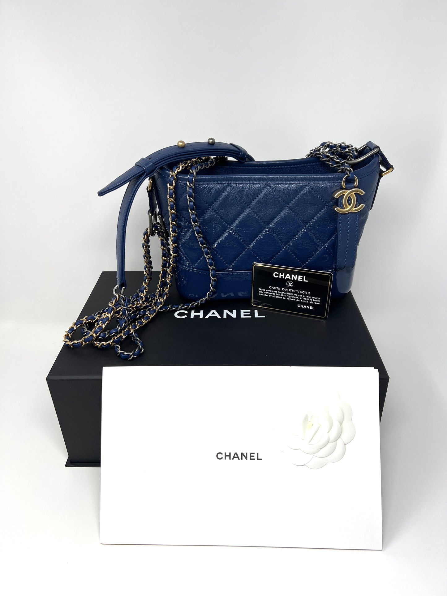 Gabrielle Small Hobo Bag in Dark Blue Ombré
