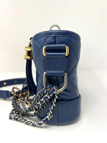 Gabrielle Small Hobo Bag in Dark Blue Ombré