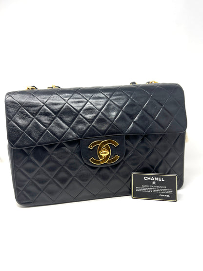 Maxi Single Flap Bag Black