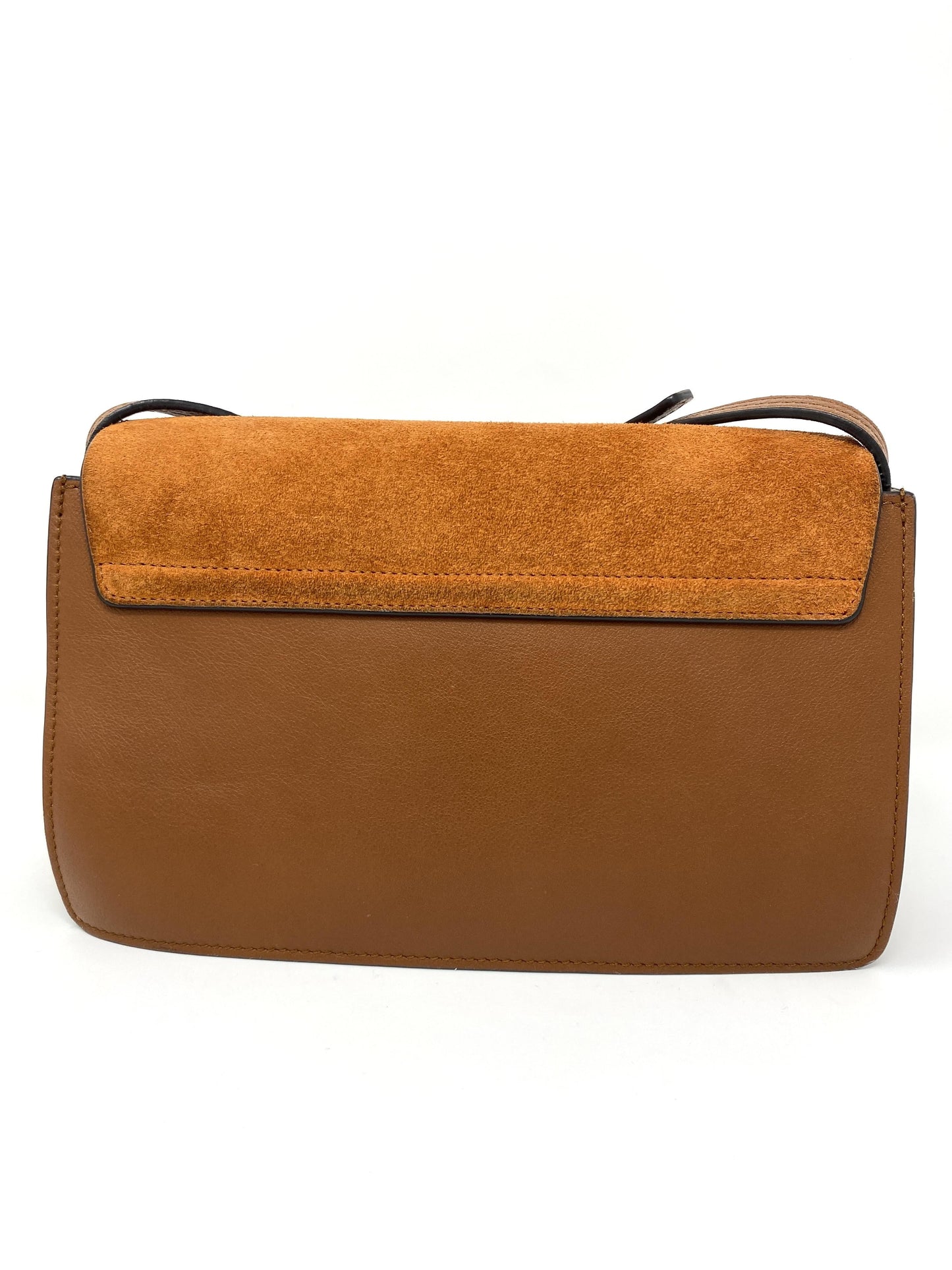 Chloé Faye small leather and suede shoulder bag in Tan
