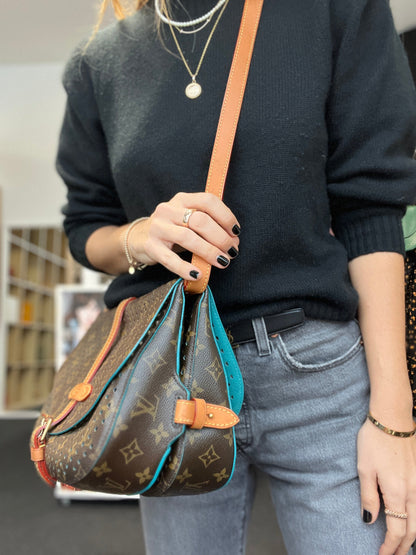 Limited Edition Monogram Flore Perforated Saumur Bag
