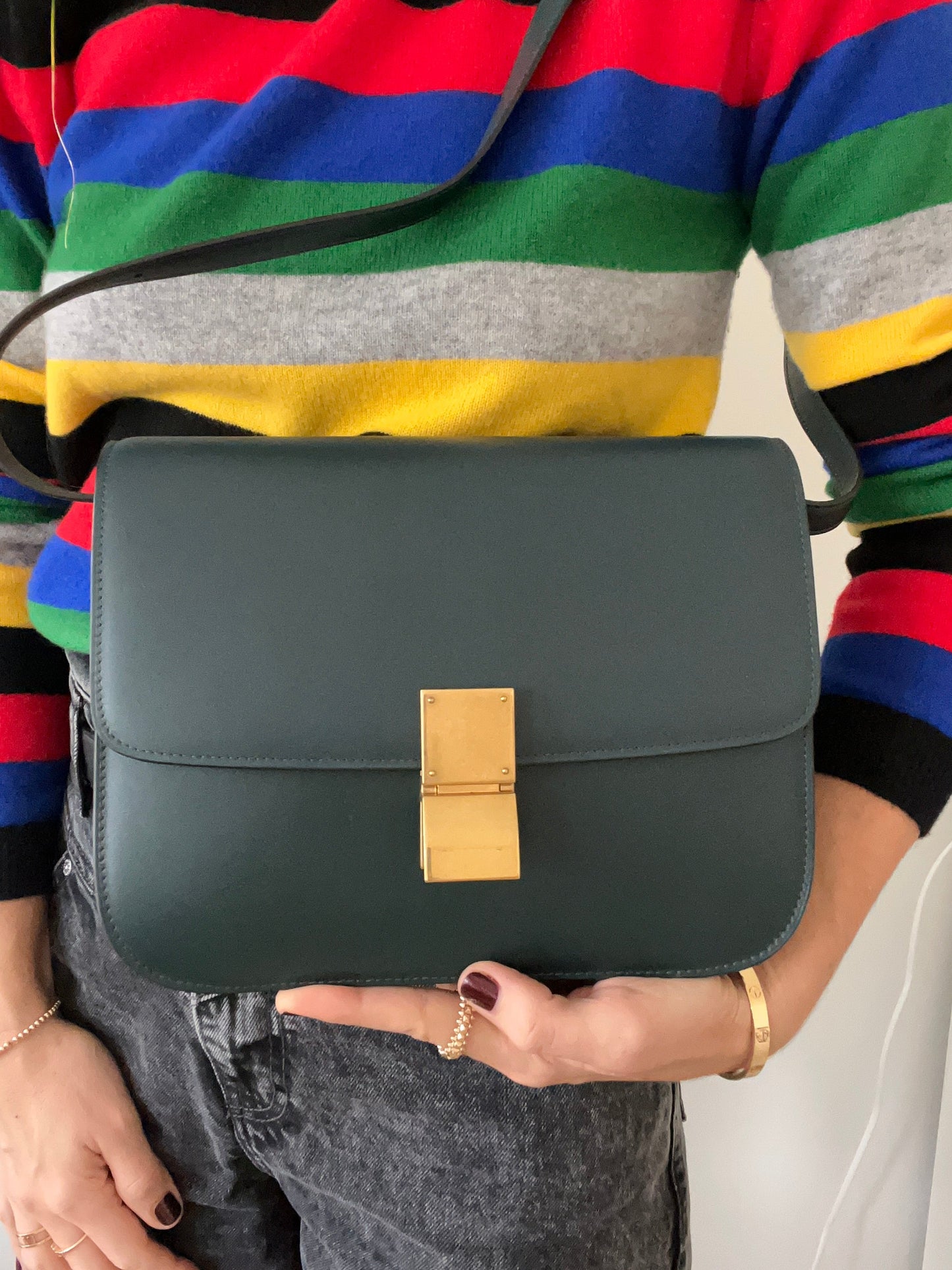 Medium Classic Box Bag Calf leather