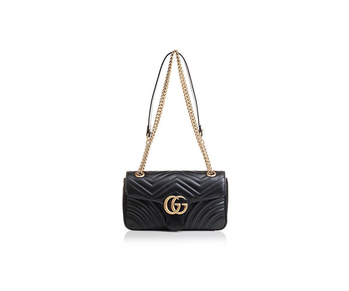 GG Marmont Small Matelass Shoulder Bag In Black