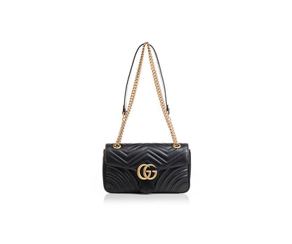 GG Marmont Small Matelass Shoulder Bag In Black