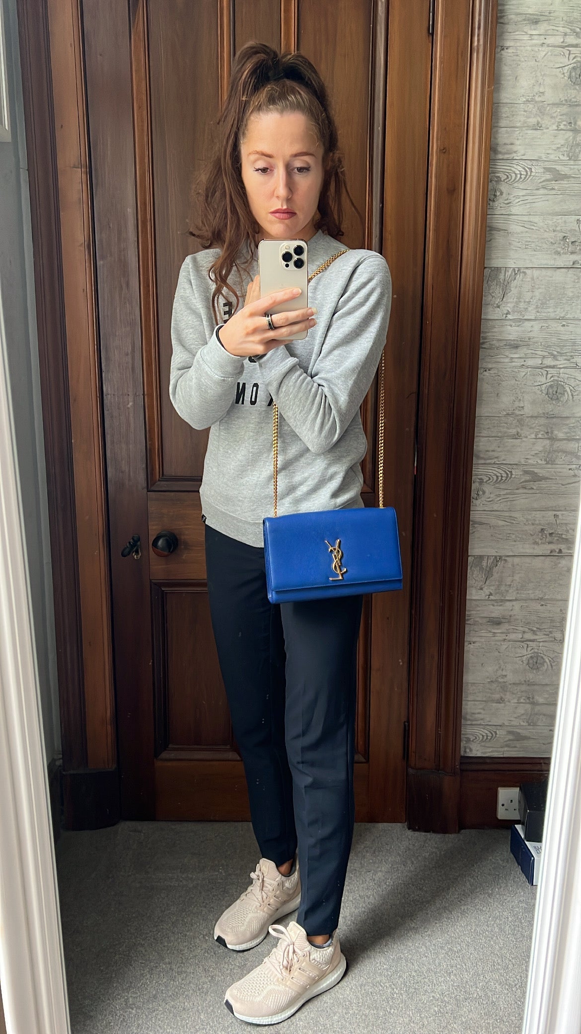Yves Saint Laurent (YSL) Blue Medium Kate with Gold Hardware (RRP £1,625)