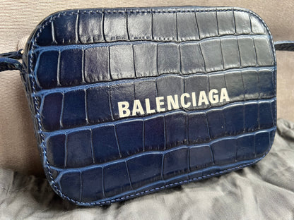 Balenciaga Blue Croc Everyday XS Camera Bag (RRP £695)