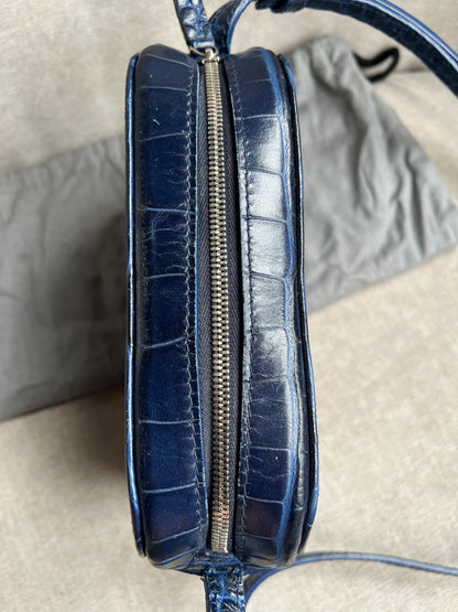 Balenciaga Blue Croc Everyday XS Camera Bag (RRP £695)