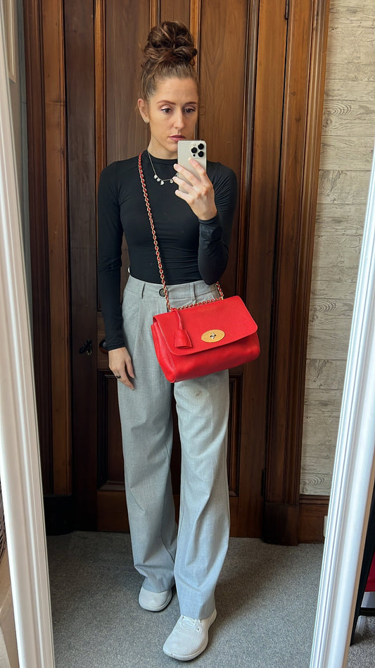Mulberry Fiery Spritz Red Medium Lily with Gold Hardware (RRP £995)