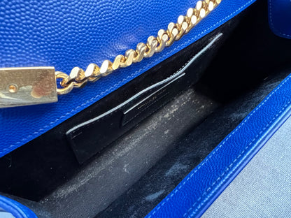 Yves Saint Laurent (YSL) Blue Medium Kate with Gold Hardware (RRP £1,625)