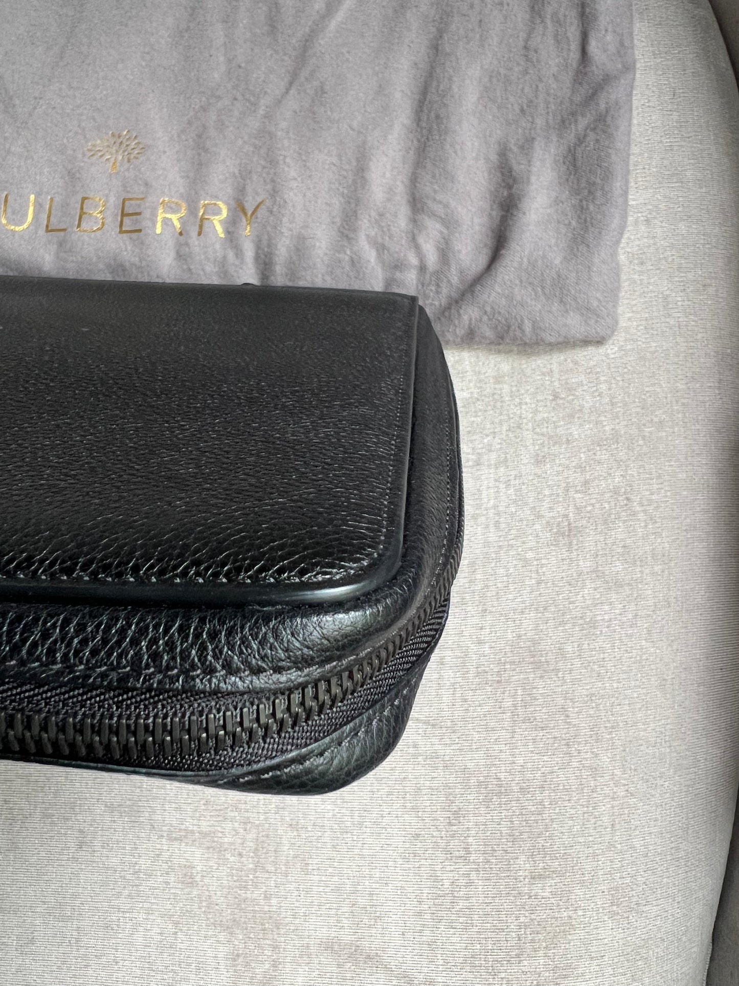 Mulberry Black Zip Around Document Folio (RRP £695)