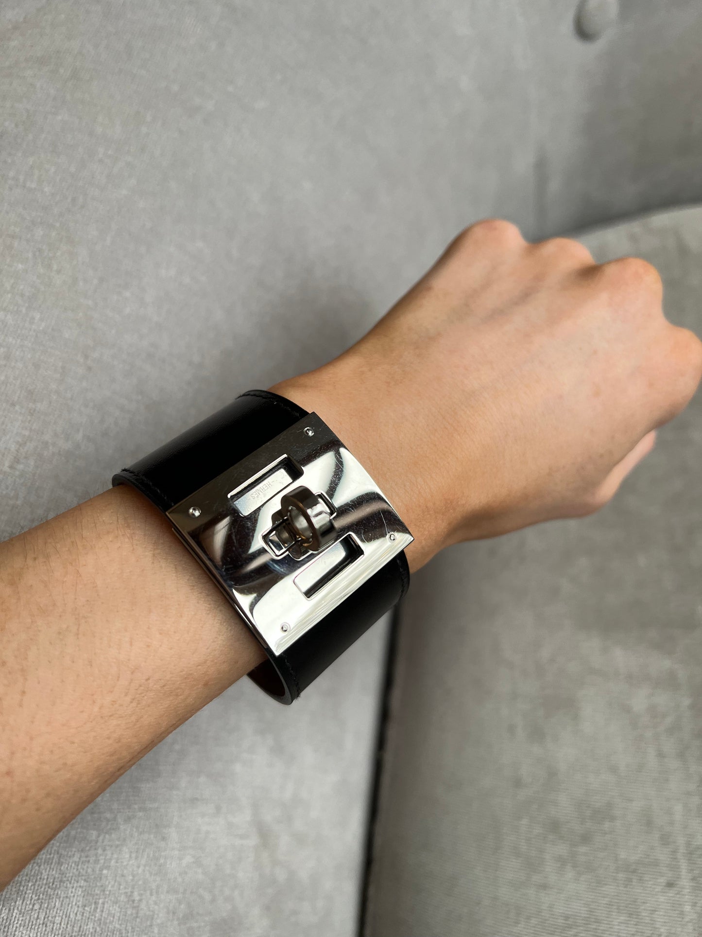 Hermes Black and Silver Dog Bracelet (RRP £600)