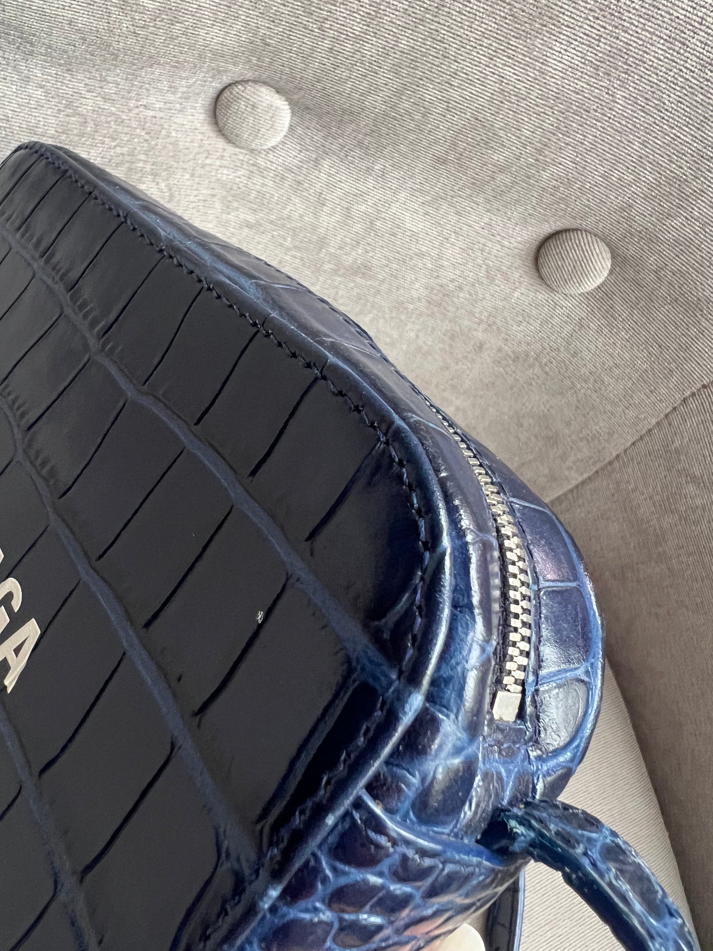 Balenciaga Blue Croc Everyday XS Camera Bag (RRP £695)
