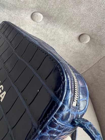 Balenciaga Blue Croc Everyday XS Camera Bag (RRP £695)