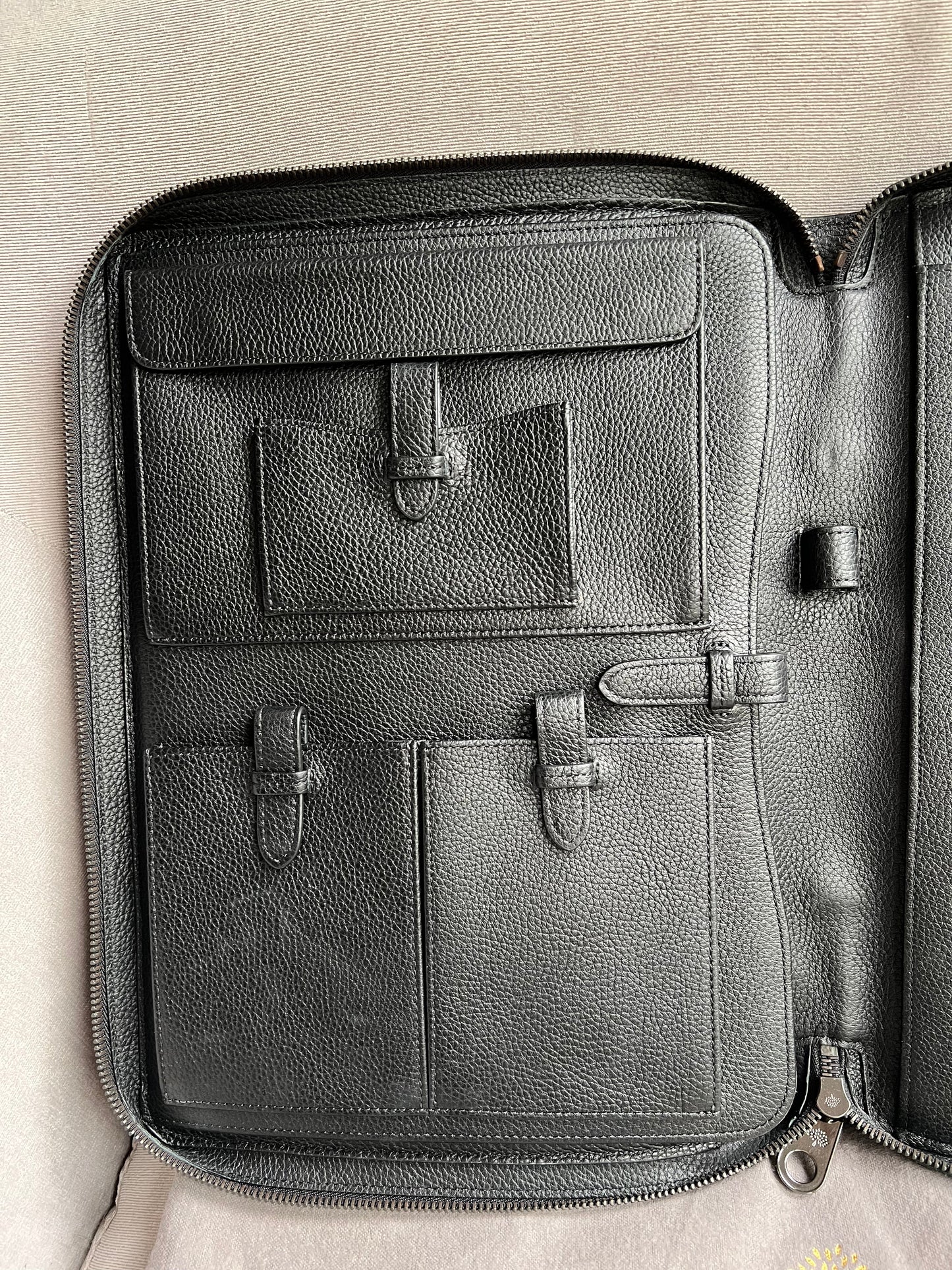 Mulberry Black Zip Around Document Folio (RRP £695)