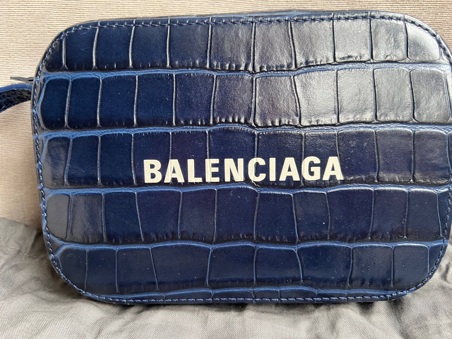 Balenciaga Blue Croc Everyday XS Camera Bag (RRP £695)