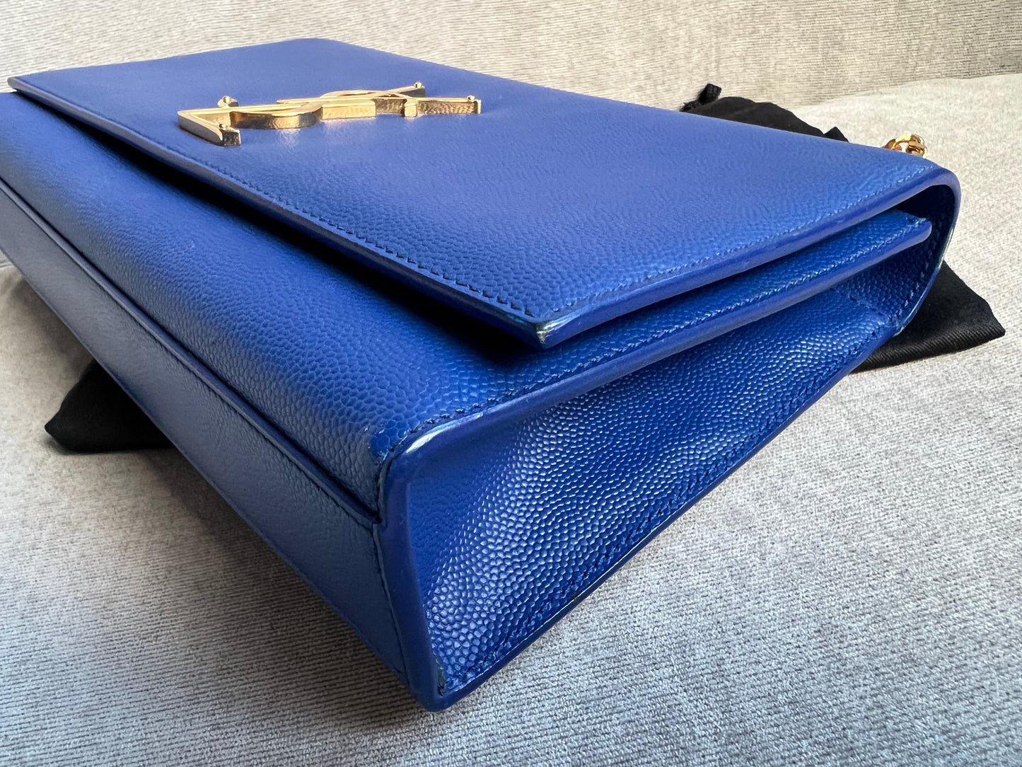 Yves Saint Laurent (YSL) Blue Medium Kate with Gold Hardware (RRP £1,625)