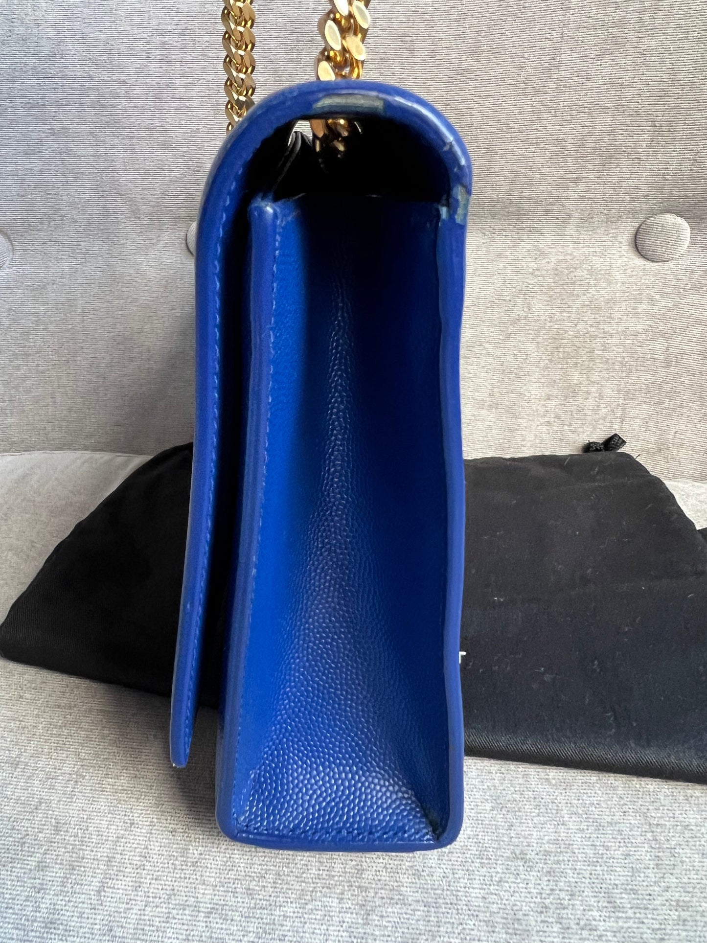 Yves Saint Laurent (YSL) Blue Medium Kate with Gold Hardware (RRP £1,625)