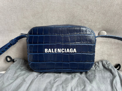 Balenciaga Blue Croc Everyday XS Camera Bag (RRP £695)