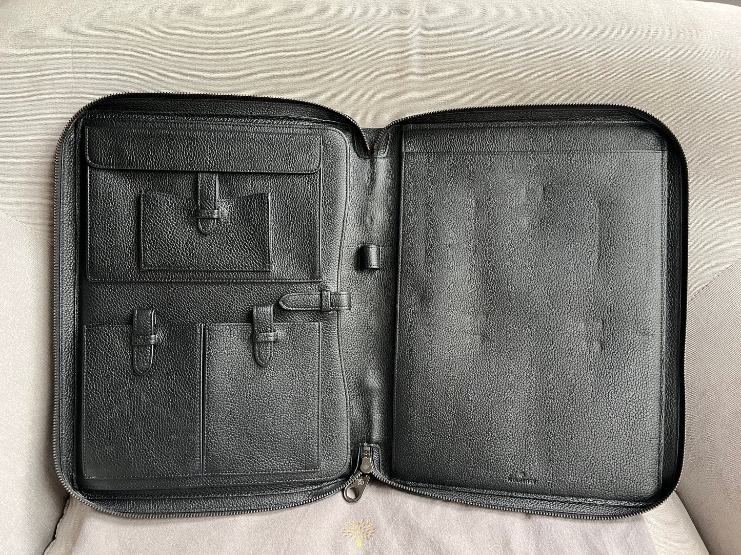 Mulberry Black Zip Around Document Folio (RRP £695)