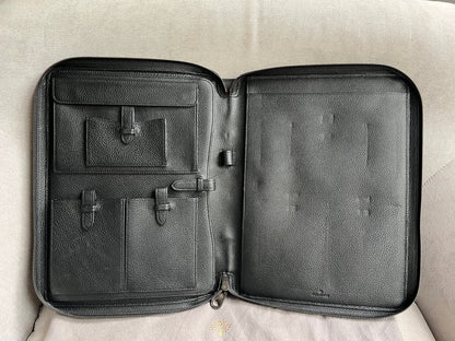 Mulberry Black Zip Around Document Folio (RRP £695)
