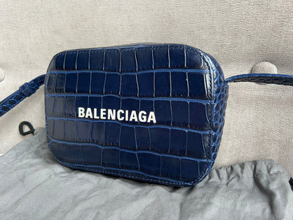 Balenciaga Blue Croc Everyday XS Camera Bag (RRP £695)