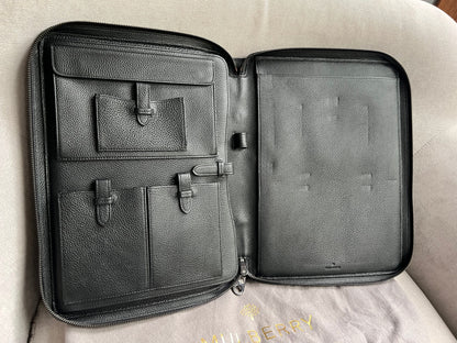 Mulberry Black Zip Around Document Folio (RRP £695)
